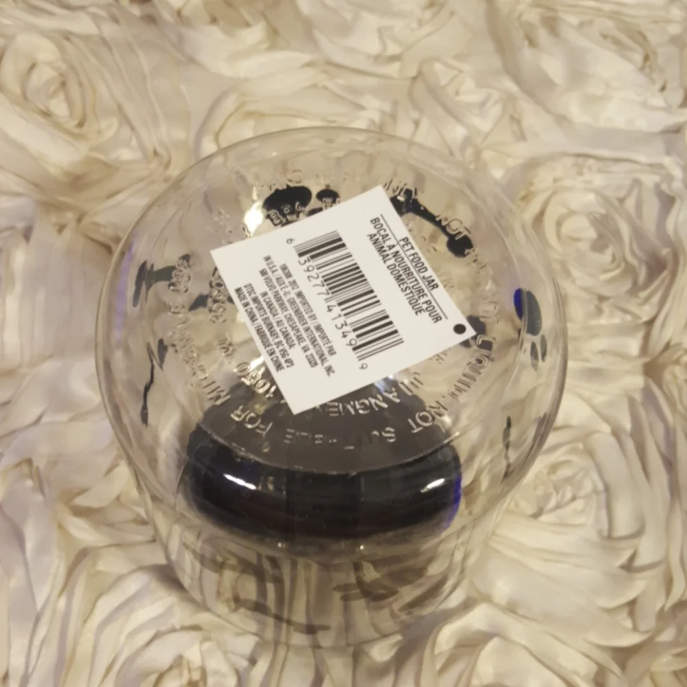 Pet Dog/Cat Bowl and Treat Jar Set New